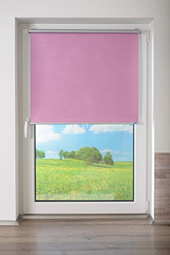 K-Home® Thermo Springrollo/Mittelzugrollo mit modernen Struktur Stoff Fuchsia B50 x H150 cm