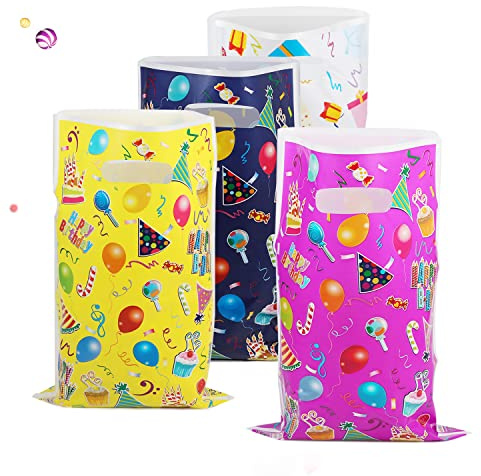 40 st Godispåsar för Födelsedagsfest, Söta Små Goodiebags för Barn, Godispåsar för Barn Födelsedag, Godis, Kaka (4 Stilar)
