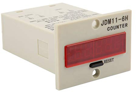 ANKROYU Compteur électronique à 6 Chiffres, Affichage numérique LED, Plage de comptage réinitialisable 0-999999, pour entrée de Signal (DC12V)