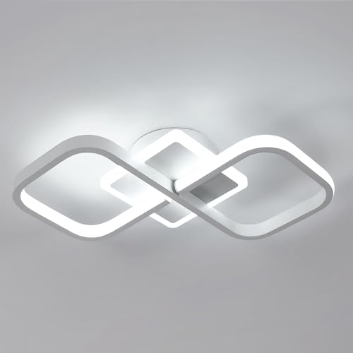 Comely Plafón LED Techo 36W 4000LM, Lámpara Moderna Cuadrada Blanca Fría 6500K, Luz de Techo Acrílica para Salón, Dormitorio, Cocina y Comedor