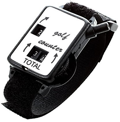 iFutniew Golf Club Stroke Score Keeper Count Putt Shot Counter Watch w/Wristband Band Black