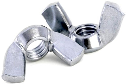 TOP-VIGOR 10Pcs Wing Nuts, M8 Butterfly Nut, DIN 315 Zinc Plated Steel Hand Twist Tighten Fasteners for DIY Tools, Electronic Devices Hardware, Automotive, Wood Products