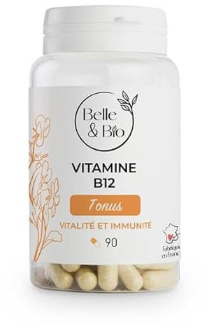 IMMUNITE & VITALITE - Vitamine B12-90 Gélules - Cure de 3 mois - Complément Alimentaire BELLE&BIO - Fabriqué en France