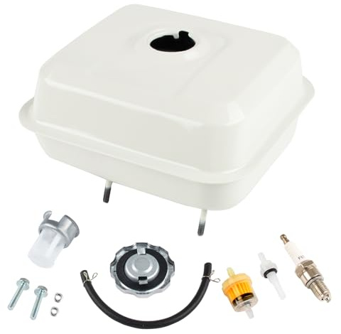 DOCAS 17510-ZE1-020ZA Kraftstofftank kompatibel für Honda GX140 GX160 GX200 5.5HP 6.5HP Motor mit Tankdeckel + Zündkerze + Kraftstofffilter + Kraftstoffleitung