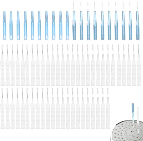 Penitue 70pcs Shower Head Cleaner Tool Kit, 2 Styles Shower Head Cleaning Brush Pick for Unclogging Tiny Nozzle Holes Gaps in Showerheads Faucets 3D Printers