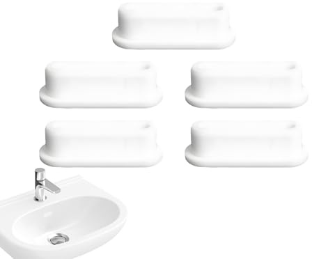 Tapón De Silicona para Rebosadero De Fregadero (Paquete De5)|Tapa para Rebosadero De Fregadero De Cocina Y Baño|Inserto Reutilizable En El Orificio,Junta De Sellado Redond-a/Ovalada A Prueba De Fugas