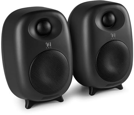 Audizio RS60 Aktiv Regallautsprecher - 120 Watt, 3 Woofer & 1 Tweeter, Bluetooth 5.0, Studio Monitor Lautsprecher, 40Hz-20kHz, PC Speaker, DJ Boxen für Desktop, Aktivboxen, Stereo Speaker