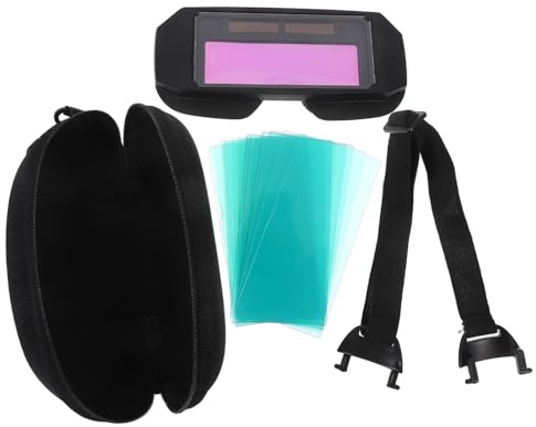HOMSFOU Gafas De Soldadura Gafas De Soldador Ajustables Black