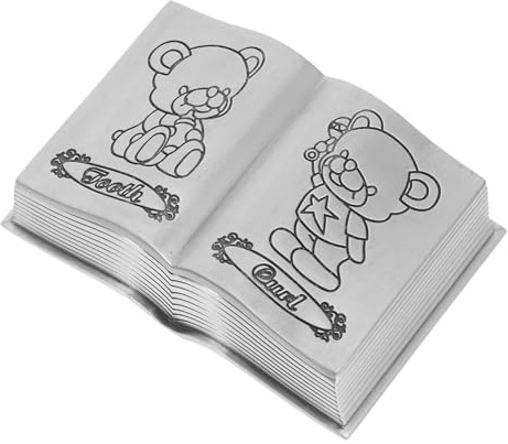 EPIGEIST Scatola Porta Denti Latte e Capelli Metallo Organizer Compatto e Portatile per Ricordi d Infanzia Regalo Decorativo per Conservare Primi Denti e Riccioli