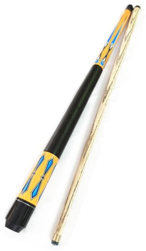 YRCHang Queue De Billard 120CM, 2 Pièce en Bois Dur Pointe de 10mm Snooker Queue De Billard Courte pour Enfants, Jeunes Et Adultes, Idéale pour Les Espaces Restreints Et Les Jeunes(Color:Jaune)