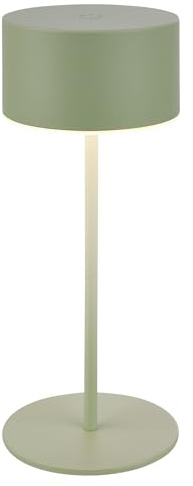 BRILONER IP44 trådlös LED-bord med lysande kant, touch, dimbar, sänglampa, lä, LED-lampa, utomhus, touch, bord, batteri, 8 x 19 cm