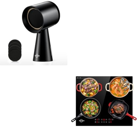 Mini Hotte Asipirante,Hotte Aspirante Portable avec 3 Vitesses & Plaque Induction 4 Feux D60355C1