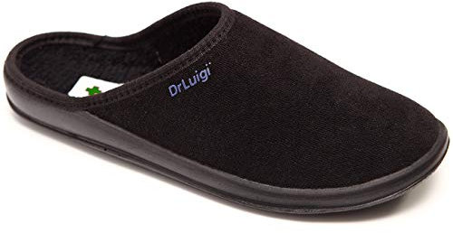 DrLuigi Medizinische Schuhe für Damen - Gedächtnisschaum Schuhe Innenseite Außenseite Italienische Baumwolle - Extra Leicht - Made in EU (Schwarz, 38)