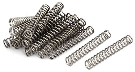 sourcing map 20pcs 304 Edelstahl Druckfedern Silberton 1mmx8mmx50mm