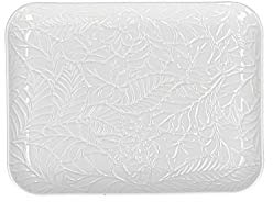 La Porcellana Bianca - Vassoio Rettangolare in Gift Box - Arredo Casa, Cucina - Linea Bosco - Idea Regalo - Porcellana - 15x20xh2 cm