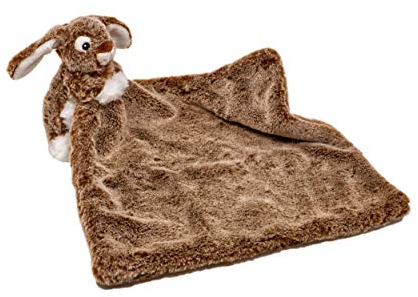 Mollis Molli Toys Schnuffeltuch Hase, 30 x 30 cm, Braun, entwickelt in Schweden
