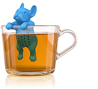 Winkee - Cute Animal Teesieb I Tee Ei für losen Tee I Tea Infuser lustig I Teesieb für Tasse I Gewürzsieb Silikon I Teekugel-Tier-Figur (Good Boy Dog)