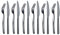 Negro Juego de Cuchillos Para Carne 12 Piezas, Acero Inoxidable Premium 6 Tenedores Para Cena Y 6 Cuchillos Para Cena, Cuchillo Para Bistec Tenedor Para Bistec 6 Personas (Brillante Negro)