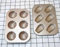 Lot de 2 Moules à Gâteau Madeleine en Acier Carbone - 1 banane + 1 bol