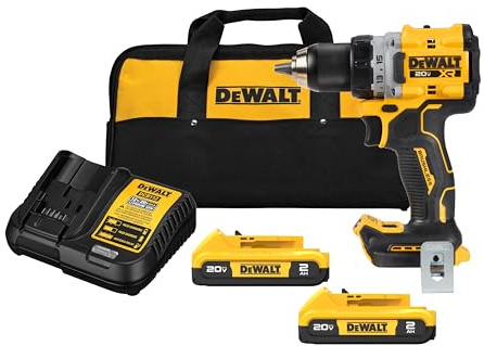 Dewalt DCD800D2 20V MAX XR Brushless Lithium-Ion 1/2 in. Cordless Drill Driver Kit with 2 Batteries (2 Ah)