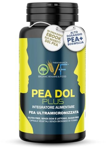 OVF PEA DOL Plus 600mg con Boswellia e Quercetina in sinergia, 60 cps, Pea Ultramicronizzata, Potente Supporto per disturbi e tensioni localizzate con PEA, Pea Ultramicronizzata