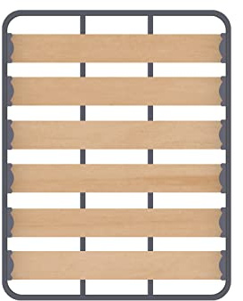Somier Zeus, Sin Patas | Estructura de Madera y Estructura de Tubos de Acero Reforzado | Tacos Anti Ruido | Ideal para Dormitorio y Habitación | Medidas: 135 x 180 cm