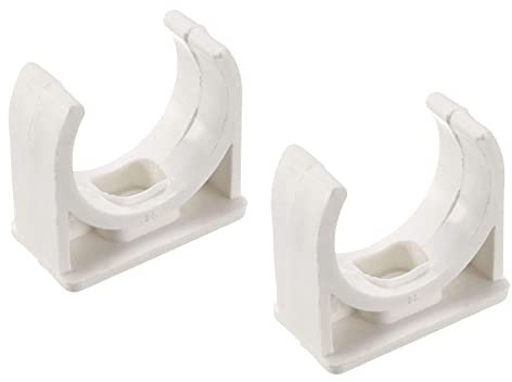 TOP-VIGOR 20pcs 25mm PVC Water Pipe Clamps Clips Fit for 25mm/1 Inch OD TV Trays Tubing Hose Hanger Support Pex Tubing Hose Clamps Universal Single Pipe Clip