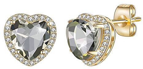 Ayoiow Ohrringe Damen Indisch, Ohrringe Kupfer Liebes Herzen Ohrschmuck Modeschmuck Gold
