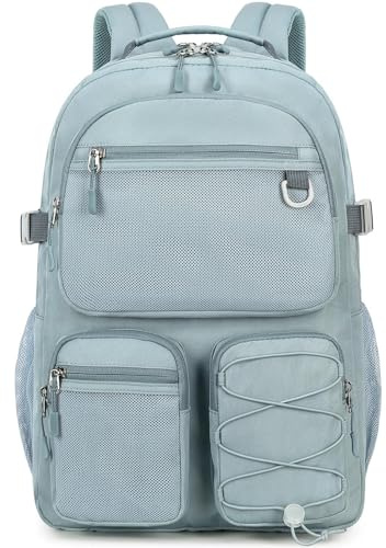 Lohol Water Resistant Backpack with Mulitiple Pockets for School Travel Outdoor College, 15.6 inch Laptop Daypack for Men and Women (Blue)