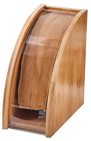 FUNOMOCYA Kaffeefilterhalter Aus Glattem Holz Kaffeefilterpapier-aufbewahrungshalter Für Arbeitsplatte Haushaltsfilterständer Für Kaffeefilter