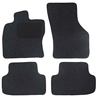 Fußmatten passend für Mitsubishi Lancer IV Typ C6A, C7A (Baujahr 1988-1997), Hit anthrazit | 4-TLG | Umrandung braun