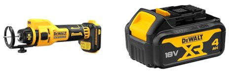DEWALT DCE555N-XJ - Brushless Cut-Off Saw for XR 18V ​​Drywall, 26,000 RPM, LED Light, Includes 3.2mm and 6.4mm Collets + DEWALT Battery
