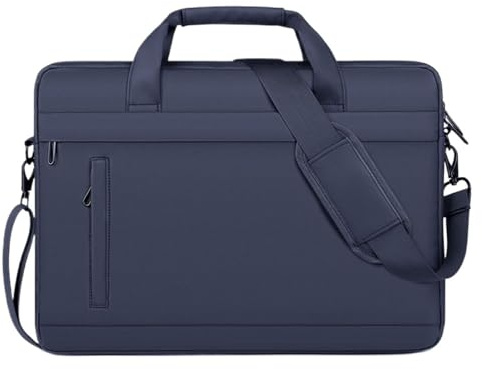 QAUUCP Cartella da Uomo Borsa da Uomo Borsa da Lavoro Borsa a Tracolla in Pelle da Lavoro Borsa da Ufficio Impermeabile Borsa for Laptop da 15 Pollici(Blue)