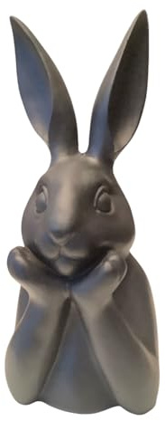 presentis HASENBÜSTE Ben Osterhase schwarz 35cm Moderne OSTERDEKO DEKOFIGUR innen FRÜHLINGSDEKO