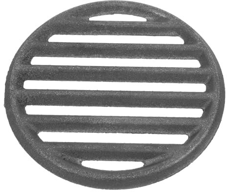BESPORTBLE Iron Fire Grate for Bbq Fireplace Grate, 12 cm Diameter Cooking Grid, Charcoal Plate Grill Replacement Part for Outdoor Barbecue