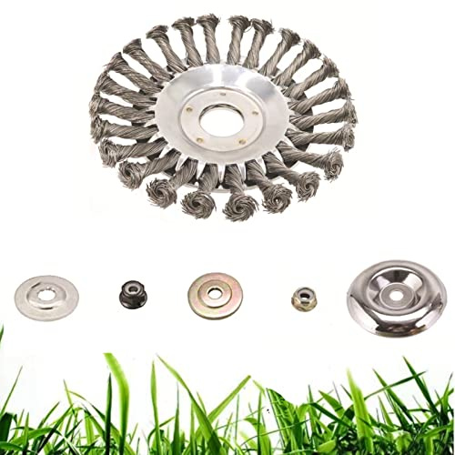 XineYuor Tete Brosse Debroussailleuse Métal Tête Brosse Désherbage Universelle Debroussailleuse Brosse de Désherbage Brosse Métallique pour Nettoyer Les Mauvaises Herbes Balcon Ou Jardin (6 Pouce)