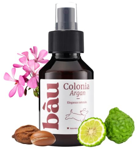 Bau Profumo per Cani Lunga Durata – Deodorante Cane con Oli Essenziali – Profumo per Cani con Argan e Patchouli – Fragranza Elegante e Naturale – Argan