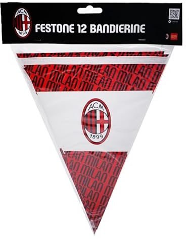 Festone bandierine in carta Milan 320x26x20cm