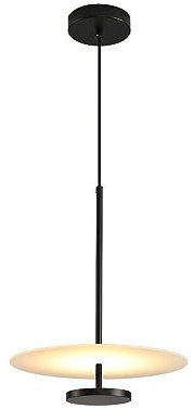 Lámpara Colgante LED Minimalista nórdica, luz cálida, 50 cm, diseño de platillo Volador, lámpara de Metal acrílico para Sala de Estar, Dormitorio, Cocina e Isla (un Color, 30 cm)