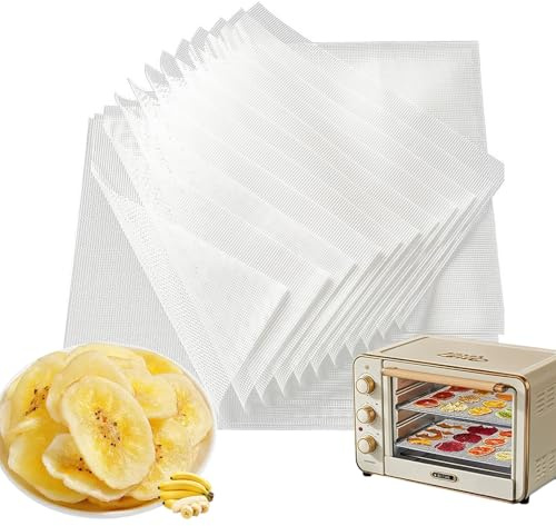 1ER Extra Groß Und Verdicktfür Dörrfolie Für Dörrautomat 100×100 Cm | Zuschneidbar Auf Die Gewünschte Größe Antihaft Silikon Dehydrator Blätter Für Obsttrockner BPA-Frei Fruchtleder Matte