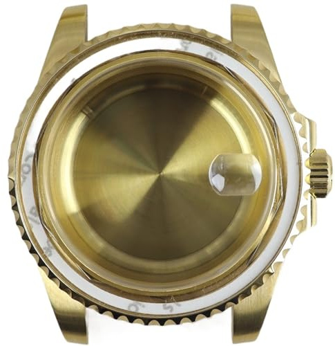 YELEMEABHB 40 mm guldsvart boett herrklocka safirfärgade delar passar till for Seiko NH35 NH36 NH34/38 8215 2824 urverk 28,5 mm Klockfodral(Solid Bottom Cover 9,Miyota 8215)