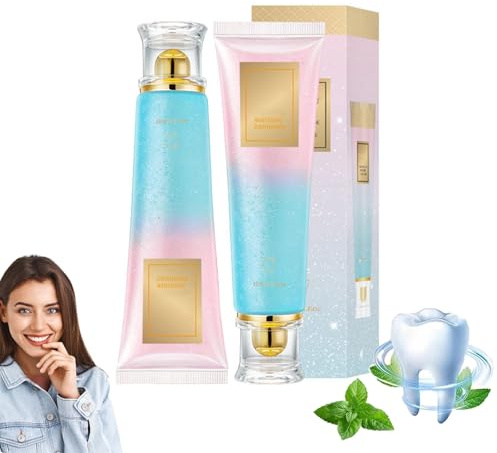 2 dentifricio niacinamide per la cura dello smalto dei denti, dentifricio per denti bianchi, potere pulente naturale, rimozione delle macchie, sbiancamento dei denti, respiro fresco, delicato, per