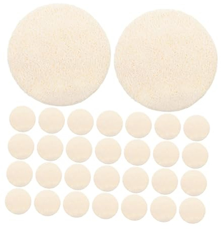 PENIKOKO 50 Stück Natürliche Loofah Gesichts-pads Sanfte Wiederverwendbare Peeling-schwämme für Gesicht und Körper Weiche Nachhaltige Reinigung für Empfindliche Haut von Frauen und Männern