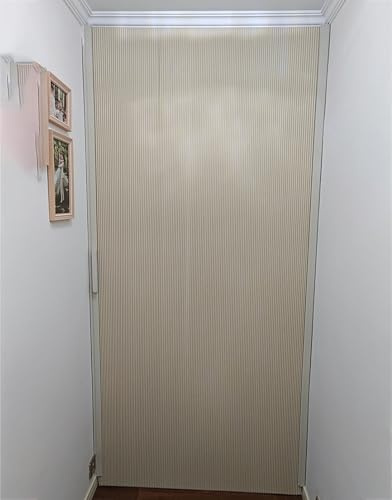 MLYAYE Porta A Soffietto Porte A Libro Porta divisoria Pieghevole Bianca - Cancello Scorrevole Retrattile Flessibile e Resistente con Maniglia e Chiusura Magnetica per armadi(W 70 x H 180 cm)
