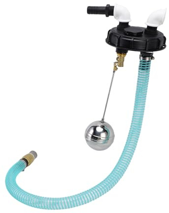 Asixxsix Coperchio Contenitore IBC, Coperchio per Raccolta Acqua Piovana in Plastica PP con Collegamento Pompa Gomito a 90 Gradi Tubo 25 Mm per IBC Acqua Piovana