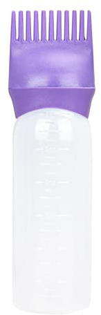 MEYZJRC Racine Peigne Bouteille Brosse Contenant Dosage Gradué Mélange Teinture Cheveux Matériau PP Facile à Utiliser Fonction Précise Adapté pour Salon, violet