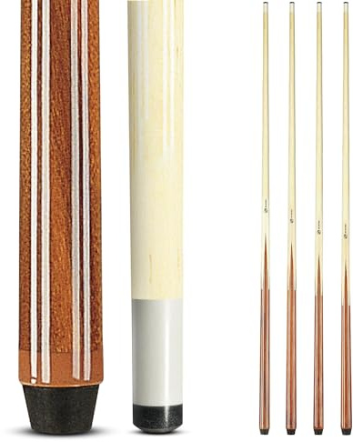 Players Set of One Piece House Pool Cue Sticks - Professional Quality for Commercial Or Residential Use (4 Cues)