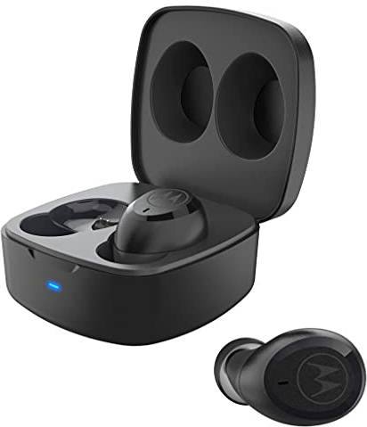 Motorola Lifestyle Vervebuds 100 - Bluetooth In-Ear Kopfhörer (kabellos) - 14 Std - IPX5 Waterproof - Kompatibel mit Alexa, Siri und Google Assistant - Schwarz