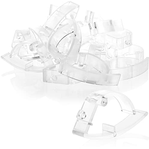 com-four® 24x mounting clip for bird control spikes - accessories for pigeon control - fastening clips for bird control on rain gutters