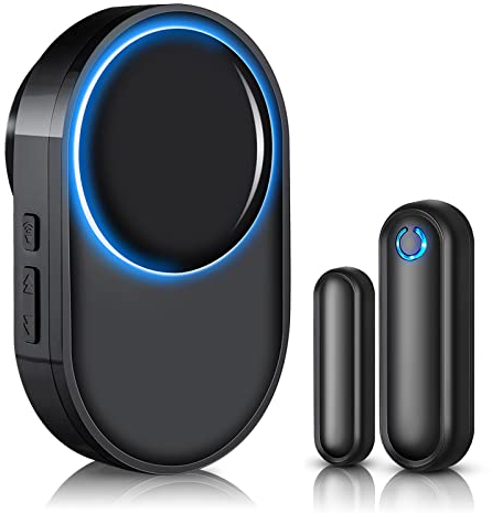 Sonnette de Portée de 900FT, Detecteur sans Fil pour Portes et Fenêtres, 58 sonneries, système d'alarme de sécurité à domicile, sécurité de magasin